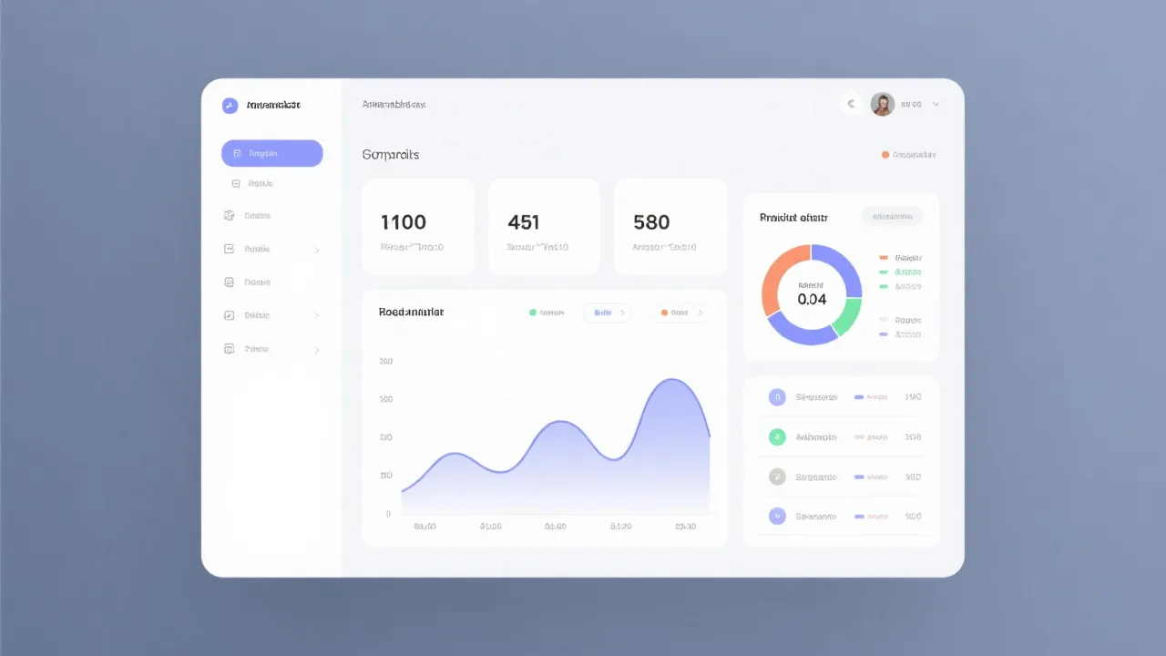 数据仪表板示意图